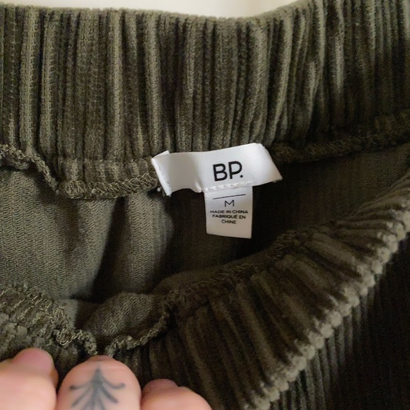 BP Nordstrom Corduroy Mini Skirt Olive Green Elastic Waistband Comfy Fashion - Picture 5 of 6